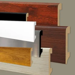 108ML de plinthe BC brossée en EqualWood HI-TEC POLYMERS 75x14mm Noir, Blanc, Aluminium etc. - BLANCHE