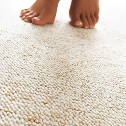 Moquette bouclée beige Berber Agadir 4 m (vendue à la coupe)