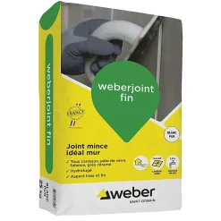 Mortier pour joints carrelage WEBER joint fin - Sac de 25 Kg - GRIS PERLE