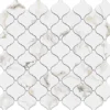 Mosaïque en céramique sur maille pour salle de bain ou cuisine 28.2 cm x 30 cm - Marble Arabesque