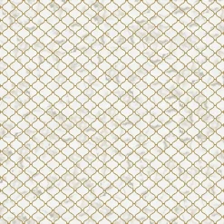 Mosaïque en céramique sur maille pour salle de bain ou cuisine 28.2 cm x 30 cm - Marble Arabesque