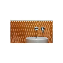 Mosaïque pâte de verre UNICOLOR HEXAGONE 2.6x2.2cm couleur : 331 Satiné boite de 2 m2