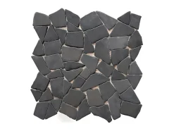 Mosaïque sol et mur en marbre gris - pack de 1m² (dalles de 30x30 cm) - MOLI