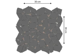 Mosaïque sol et mur en marbre gris - pack de 1m² (dalles de 30x30 cm) - MOLI