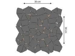 Mosaïque sol et mur en marbre gris - pack de 1m² (dalles de 30x30 cm) - MOLI