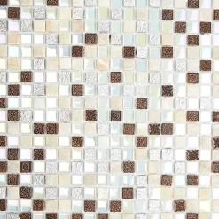 Mosaïque Verre / Pierre - Nacre - 1.5 x 1.5 cm
