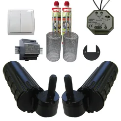 Motorisation pour volet 2 battants SLID'UP URANUS filaire - gond 14 mm - kit scellement - alimentation à découpage