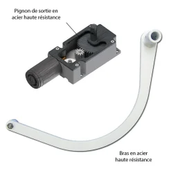 Motorisation pour volet 1 battant SLID'UP WINEO radio - baie 400 à 800 mm - blanc et noir
