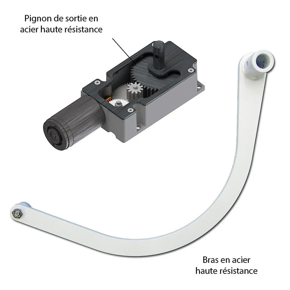 Motorisation pour volet 1 battant SLID'UP WINEO radio - baie 400 à 800 mm - brut