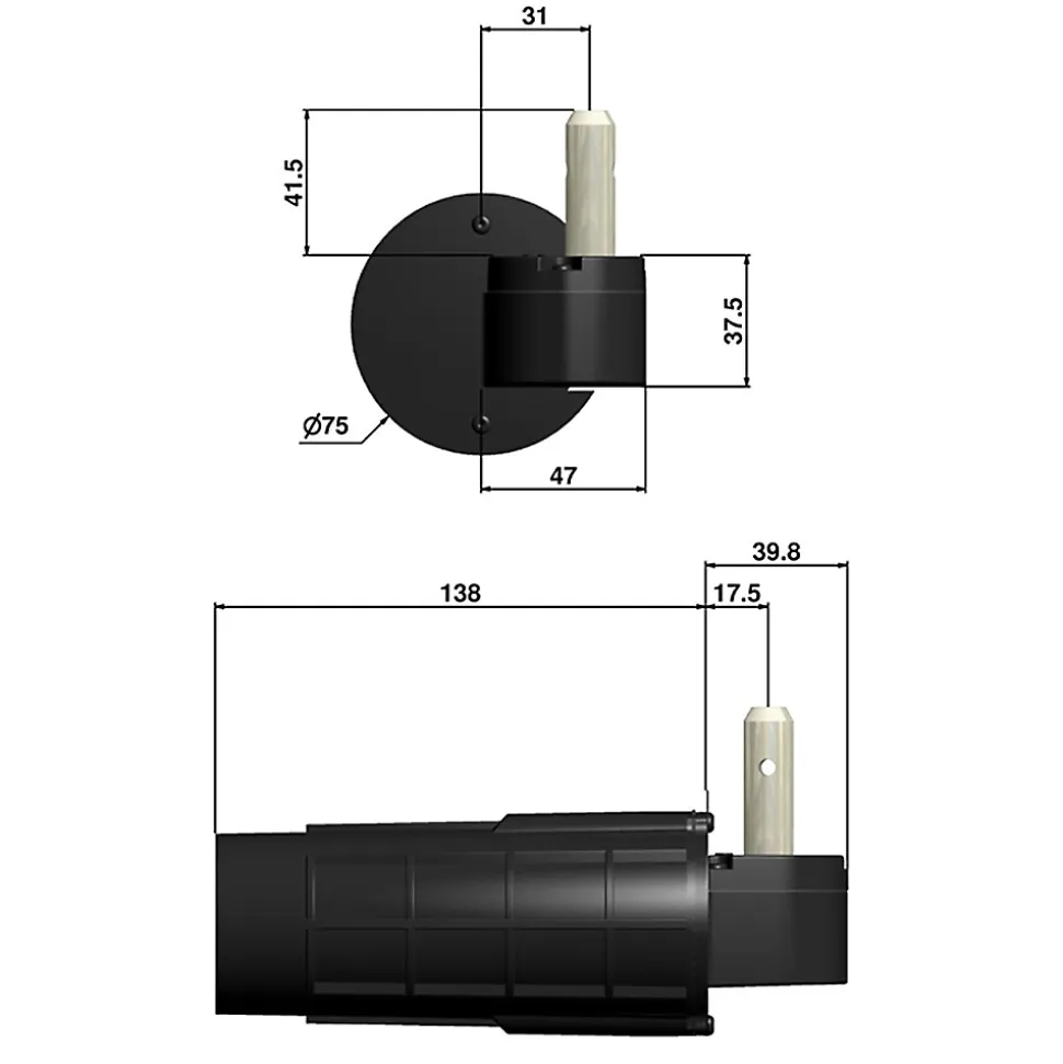 Motorisation pour volet 2 battants SLID'UP URANUS radio - gond 14 mm