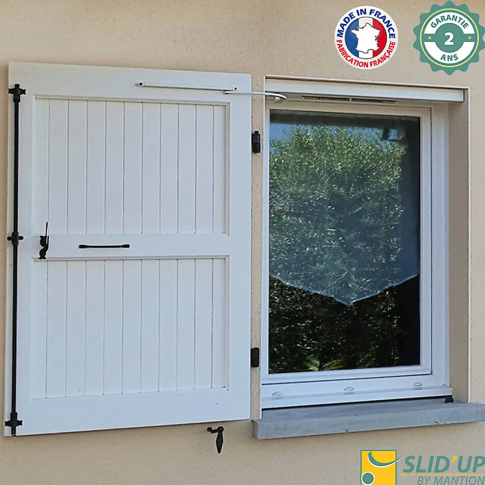 Motorisation pour volet 1 battant SLID'UP WINEO filaire - baie 400 à 800 mm - blanc