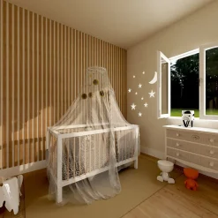 Moustiquaire ciel de lit bébé blanc Kocoon 100 x 56 cm