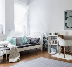 Moustiquaire ciel de lit pour lit 1 place polyester uni blanc