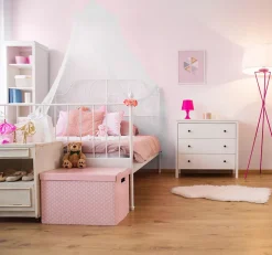 Moustiquaire ciel de lit pour lit 1 place polyester uni blanc