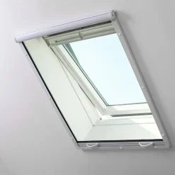 Moustiquaire enroulable alu blanc pour fenêtre de toit L 140 cm x H 150 cm