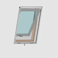 Moustiquaire enroulable alu pour fenêtre de toit L 100 cm x H 120 cm blanc