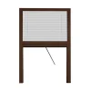 Moustiquaire plissée en kit réductible universel Mélodie pour fenêtre verticale 160x160 Marron