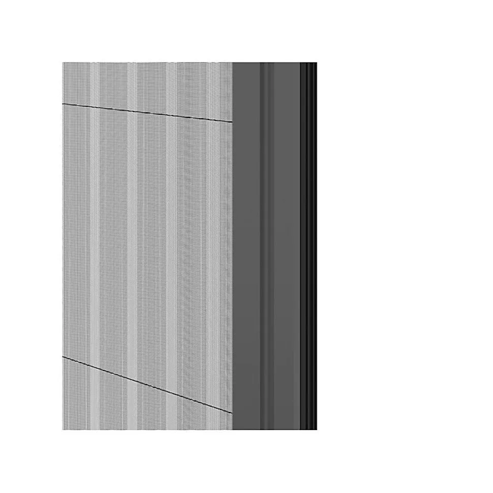 Moustiquaire plissée pour porte et porte-fenêtre H230 cm x L140 cm coloris gris