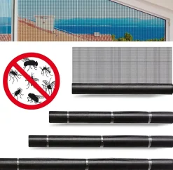 Moustiquaire Pour fenêtre et porte Ultra résistant Noir Largeur 1,2 m Longueur 3 mètres - Floordirekt
