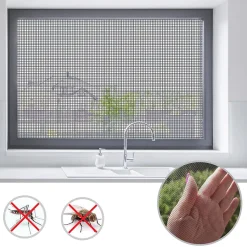 Moustiquaire Pour fenêtre et porte Ultra résistant Noir Largeur 0,8 m Longueur 3 mètres - Floordirekt