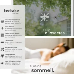 Moustiquaire pour Fenêtres Découpe individuelle sans percer ni visser