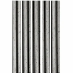 Mur TV - Lot de 5 Panneaux tasseaux bois 250 x 30 x 1,9 cm - décor marbre gris/feutrine noir - 3,75m²