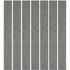 Mur TV - Lot de 7 Panneaux tasseaux bois 250 x 30 x 1,9 cm - décor marbre gris/feutrine noir - 5,25m²