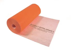 Natte de désolidarisation et de drainage en polyéthylène DITRA-DRAIN 4 - Le rouleau de 25 M x 1 M - DITRA DRAIN 4