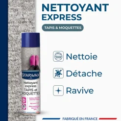 Nettoyant raviveur express tapis et moquettes Starwax 600ml