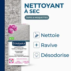 Nettoyeur à sec tapis et moquettes Starwax 500g