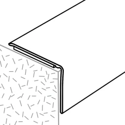 Nez de marche en aluminium décor bois gris GoodHome 35 x 25 x 900 mm.