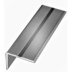 Nez de Marche Escalier KLOSE aluminium anodisé argent 42 mm x 22 mm - 1Mètre50