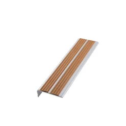 Nez de Marche Escalier KLOSE besser 81 mm x 30 mm - Argent Haute Sécurité avec Antidérapant - 1 Métre
