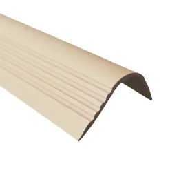 Nez de marche PVC 52x40mm, QUEST, profilé d'escalier RGPT, antidérapant, d'escalier-protection, beige, 1.5m