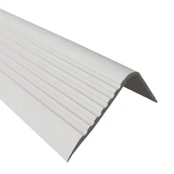 Nez de marche PVC 52x40mm, QUEST, profilé d'escalier RGPD, antidérapant, d'escalier-protection, gris, 1.5m