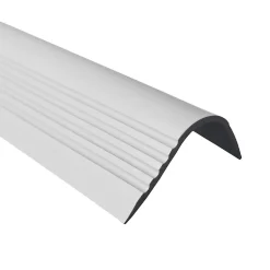 Nez de marche PVC 52x40mm, QUEST, profilé d'escalier RGPT, antidérapant, d'escalier-protection, gris, 1.5m
