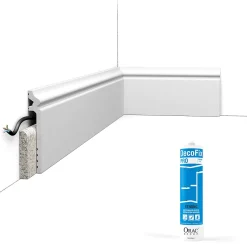 Pack 10 mètres Plinthe de rénovation SX186 avec colle - Orac x Cimaises-et-plus