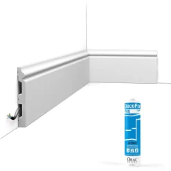 Pack 10 mètres Plinthes SX118 avec colle - Orac x Cimaises-et-plus - 14 x 1,8 x 200cm (h x p x L) - plinthe décorative polymère