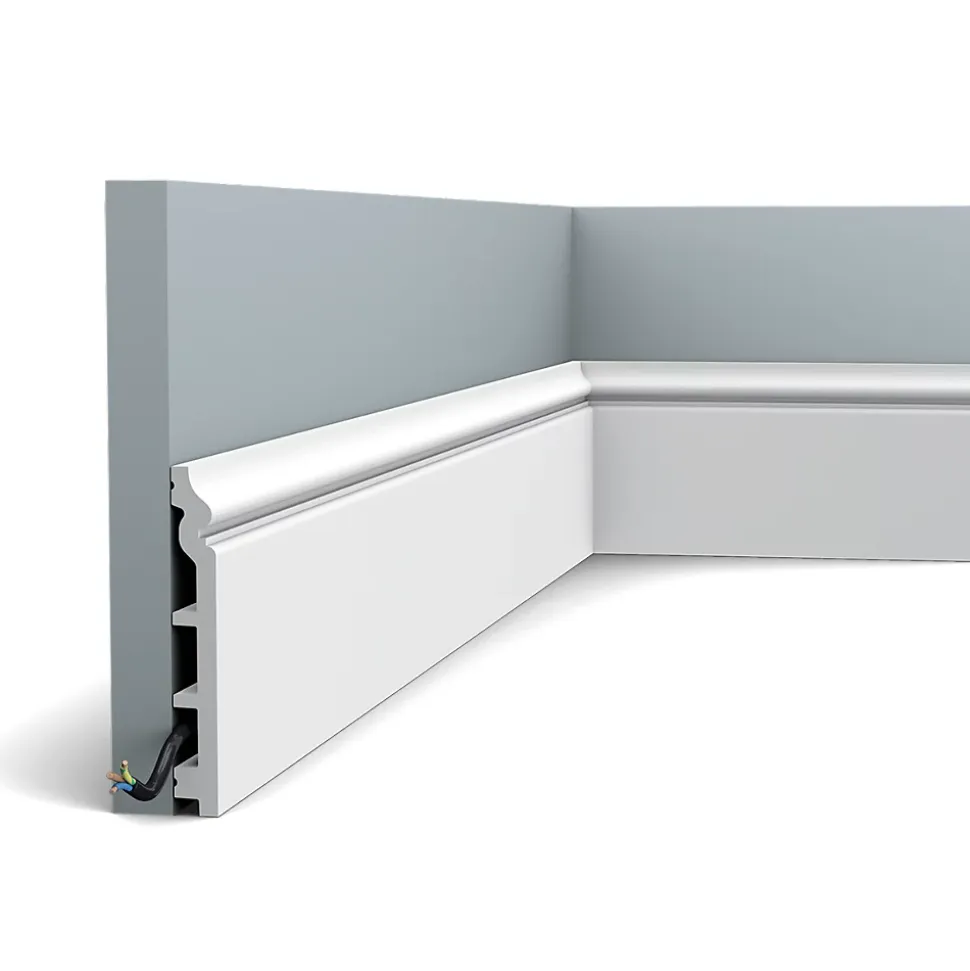 Pack 10 mètres Plinthes SX118 avec colle - Orac x Cimaises-et-plus - 14 x 1,8 x 200cm (h x p x L) - plinthe décorative polymère