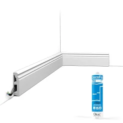 Pack 10 mètres Plinthes SX195 avec colle - Orac x Cimaises-et-plus - 8 x 1,9 x200cm (h x p x L) - plinthe décorative polymère