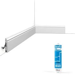 Pack 10 mètres Plinthes SX165 avec colle - Orac x Cimaises-et-plus - 7 x 1,0 x 200cm (h x p x L) - plinthe décorative polymère