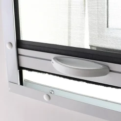 Pack éco de 2 moustiquaire enroulables verticales pour fenêtre de toit alu L 140 cm x H 150 cm Blanc
