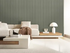 Panneau décoratif fraisé Wallaby vert olive L.280x l.60cm Ep. 1,5cm