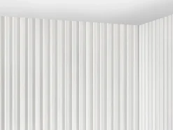 Panneau mural 3D - Pack de 3,71 m² - Blanc - Lot de 8 pièces - TATIANA