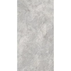 Panneau mural de salle de bains l.150 x H.255 cm, effet pierre gris et argenté , Schulte DécoDesign Softtouch