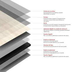 Panneau mural de salle de bains l.100 x H.210 cm, effet pierre calcaire, Schulte DecoDesign
