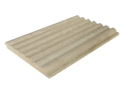 Panneau mural ondulé - Coloris bois naturel clair - Pack de 2,54 m² - Lot de 8 pièces - LIPOLA