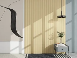 Panneau mural ondulé - Coloris bois naturel clair - Pack de 2,54 m² - Lot de 8 pièces - LIPOLA