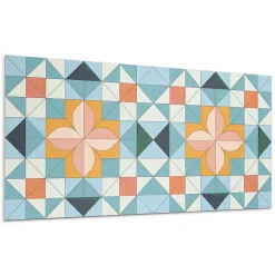 Panneau Mural TV Wallfluent 120x60 cm Géométrie Des Formes 1 pièce