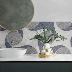Panneau Mural TV Wallfluent 100x50 cm Motifs Élégants 1 pièce